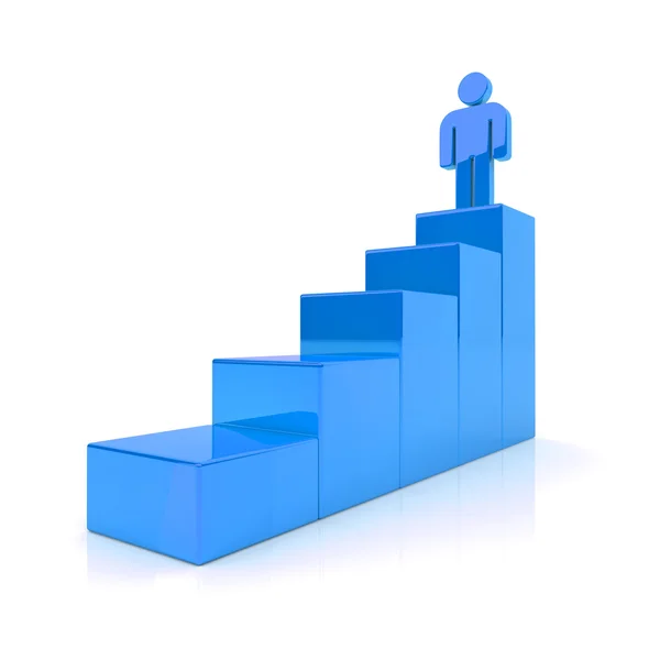 Begreppet tillväxt (blå) — Stockfoto