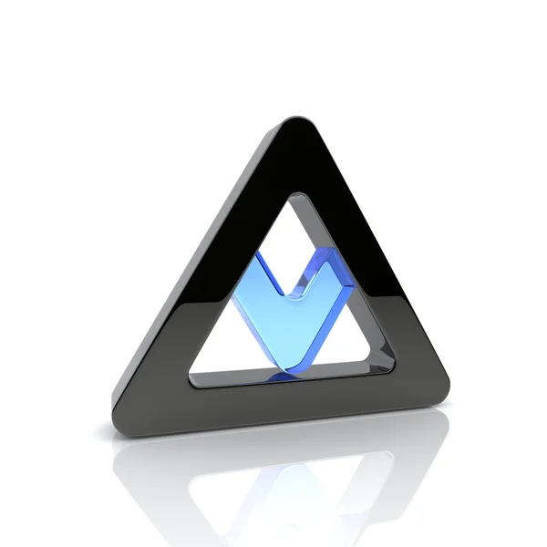Illusztráció Design Elem Fekete Kék Háromszög — Stock Fotó