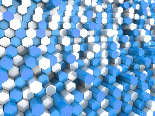 Hexagones azules — Foto de Stock