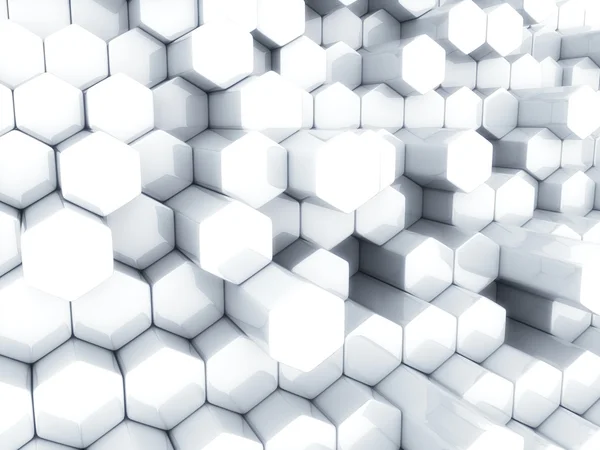 White hexagons — Stock Photo, Image