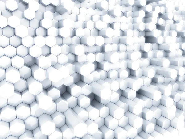 White hexagons — Stock Photo, Image
