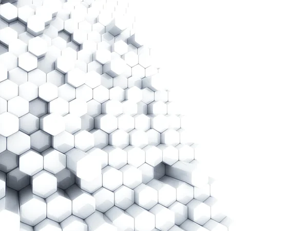 Fond Entreprise Abstrait Blanc Avec Différents Hexagones — Photo