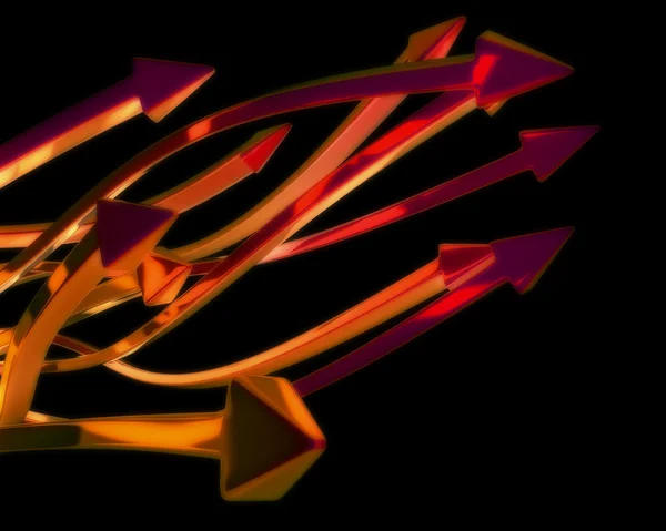 Абстрактные оранжевые стрелы — стоковое фото