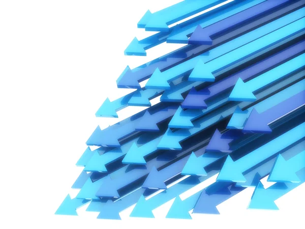 Абстрактный Фон Голубыми Диагональными Стрелками Движении Белом — стоковое фото