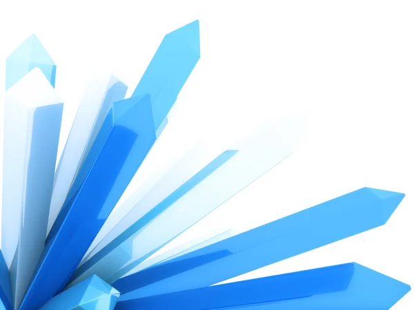 Abstracte Blauwe Achtergrond Met Kristallen Wit — Stockfoto