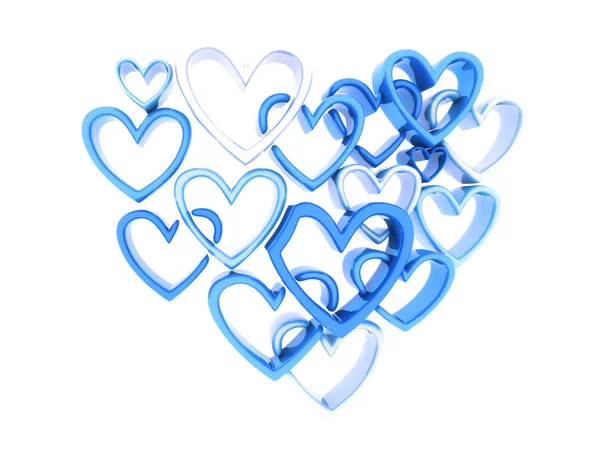 Голубое сердце — стоковое фото
