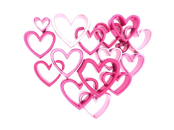 Ilustración Con Corazón Aislado Rosa —  Fotos de Stock