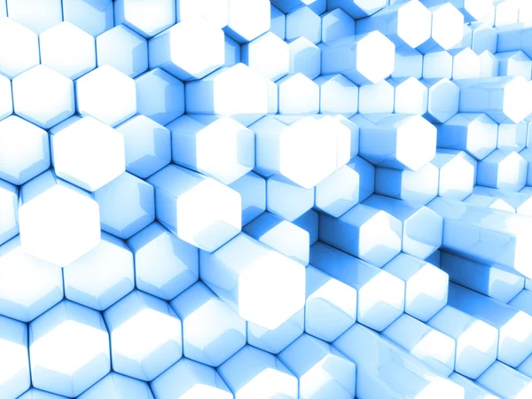 Blue hexagons — Stock Photo, Image