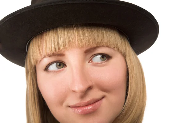 Lány kalapban — Stock Fotó
