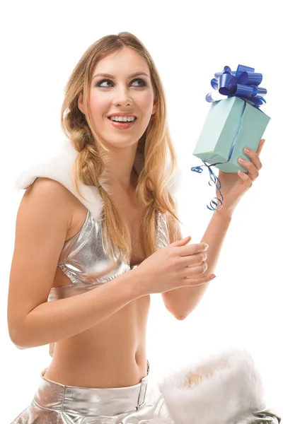 Chica con regalo —  Fotos de Stock