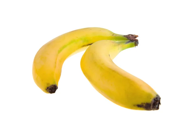 白い背景で隔離の新鮮なバナナ果実 — ストック写真