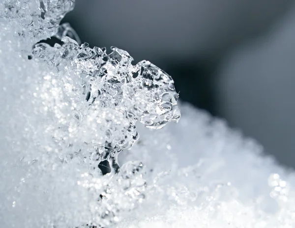 纹理的融化的雪 — 图库照片