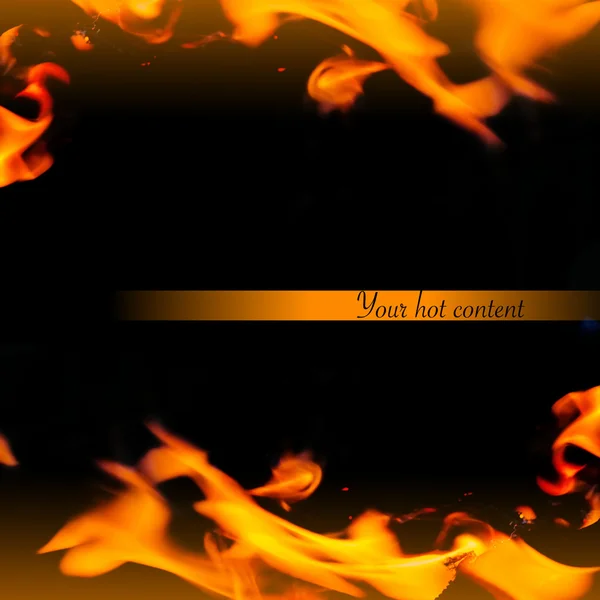 Krásné abstraktní snímek s plamenem — Stock fotografie