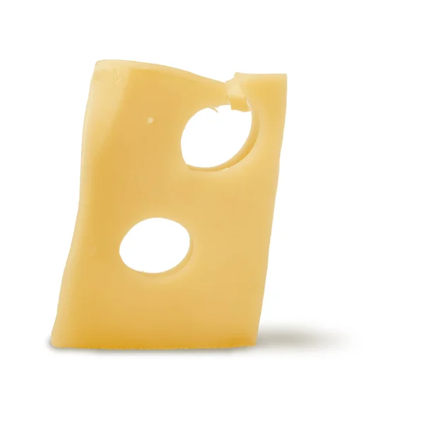 Maasdam sýr na bílém pozadí — Stock fotografie