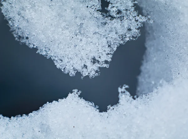 Lente sneeuw close-up — Stockfoto