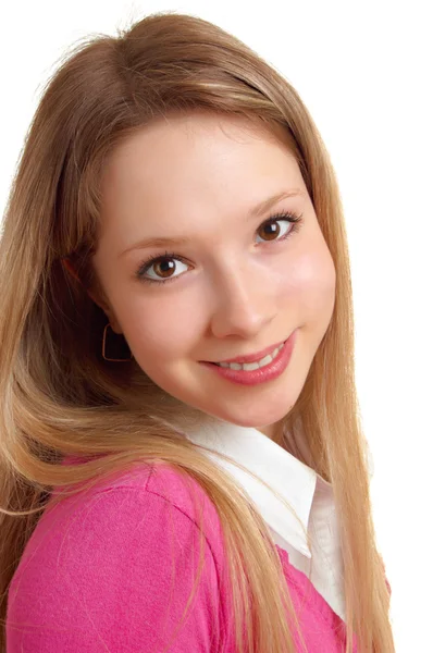Sorrindo menina close up retrato — Fotografia de Stock