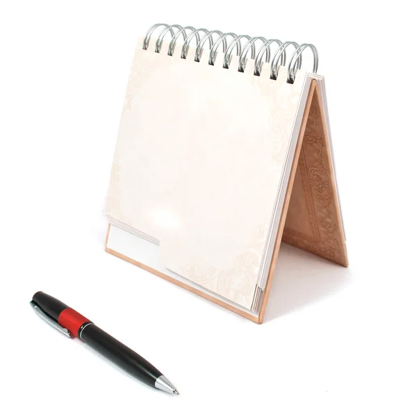 Dagboek met een pen — Stockfoto