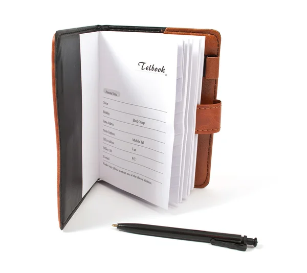 Dagbok med en penna — Stockfoto