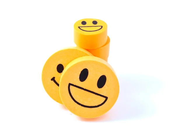 Eraser with the image of a smiley — Stock Photo, Image