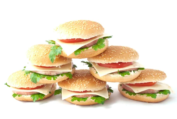 Cheeseburger, Hamburger — Stockfoto