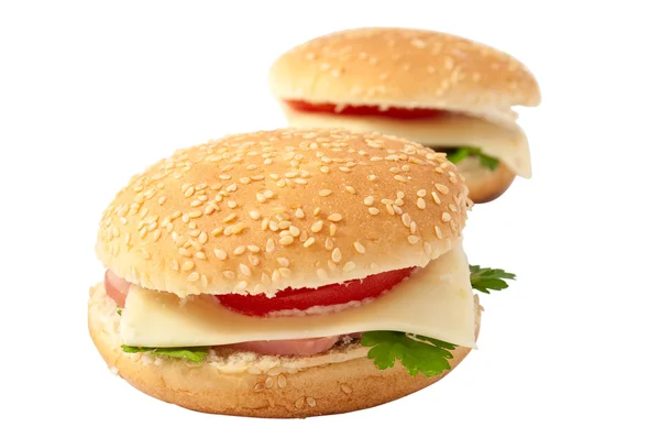 Cheeseburger, hamburger — Stockfoto