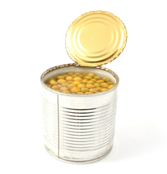 Canned peas — Stockfoto