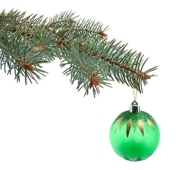 크리스마스 장난감 가문비나무 나뭇가지 — 스톡 사진