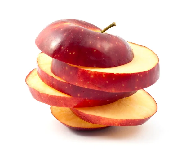 다진된 빨간 사과 슬라이스 — 스톡 사진