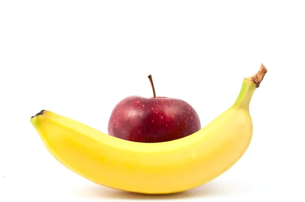 Apple en banaan — Stockfoto