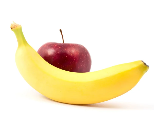 Μήλο και μπανάνα — Φωτογραφία Αρχείου