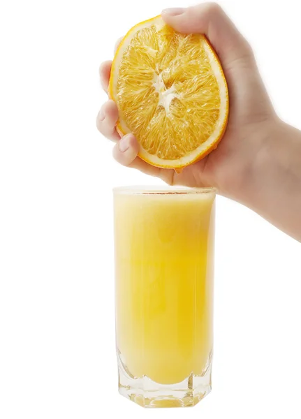 컵 신선한 압착 오렌지 주스 — 스톡 사진