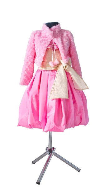 베이비 핑크 드레스 — 스톡 사진