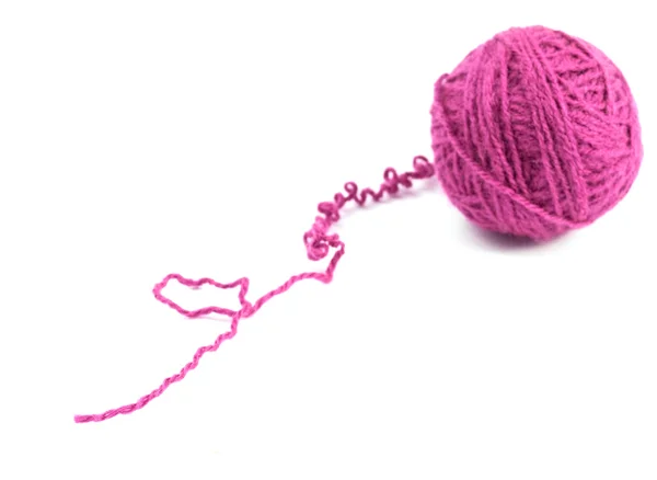 Crimson ball of yarn — Stock Photo, Image