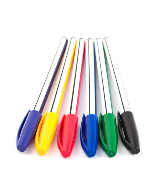 Kugelschreiber in verschiedenen Farben — Stockfoto