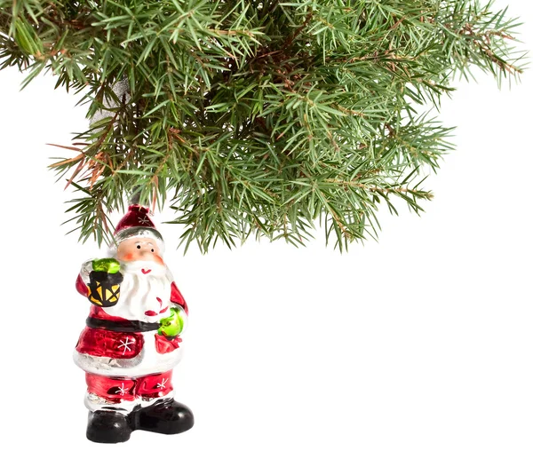 Weihnachtsbaum mit Weihnachtsmann — Stockfoto