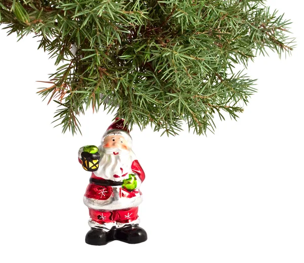 Christmas tree with Santa Claus — Stock Photo, Image