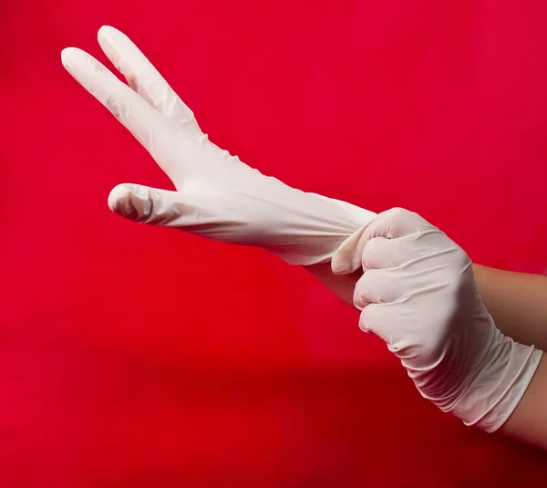 Медичні рукавички — стокове фото