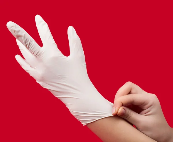 Медичні рукавички — стокове фото