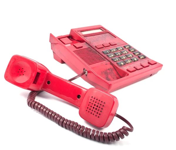 Das Telefon ist rot — Stockfoto