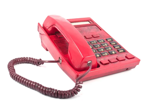 O telefone está vermelho. — Fotografia de Stock