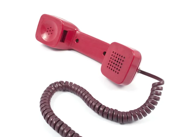 Kırmızı telefon ahizesi — Stok fotoğraf