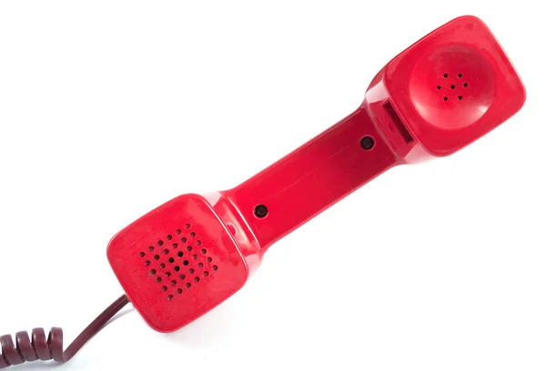 Rode telefoonhoorn — Stockfoto