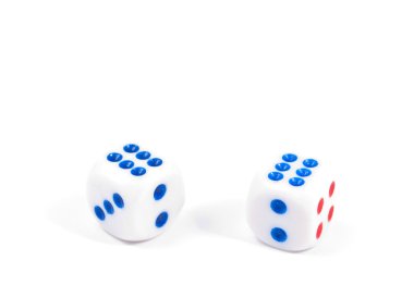 dice on a white background clipart