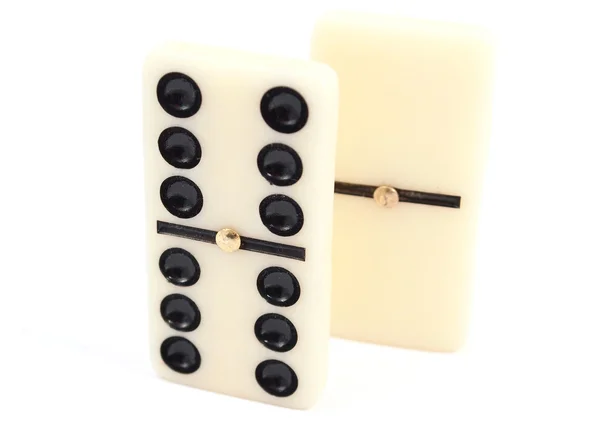 Dominos Een Witte Achtergrond — Stockfoto