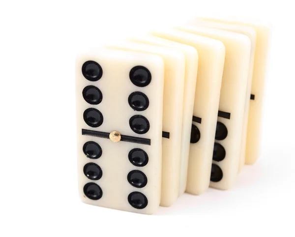 Domino Białym Tle — Zdjęcie stockowe