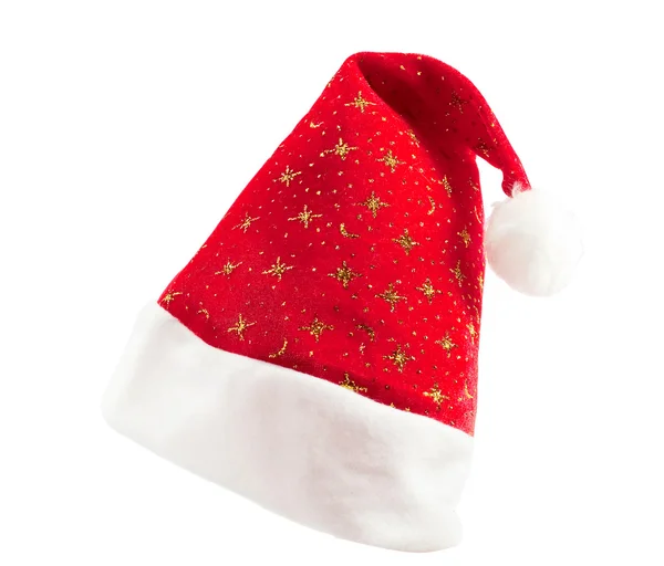 Cappello Babbo Natale Sfondo Bianco — Foto Stock