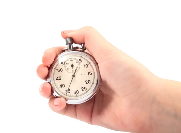 Stopwatch in hand Stock Image
