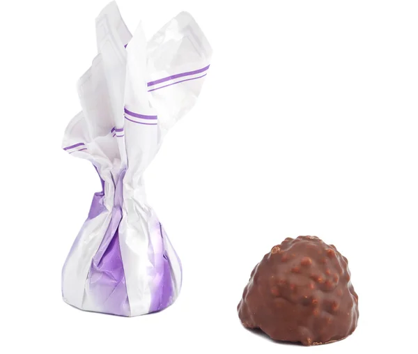 Chocolate Candy White Background — Stock Photo, Image