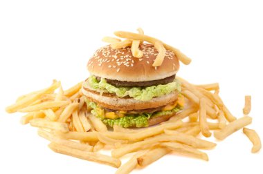 çizburger patates kızartması ile