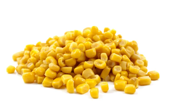 Canned Corn White Background — Stock Photo, Image